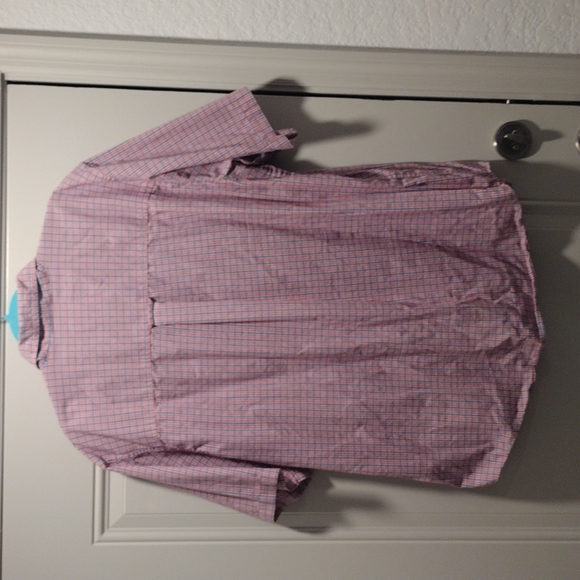 Xl Chaps easy care short sleeve button down shirt red white and blue plaid - Picture 5 of 8